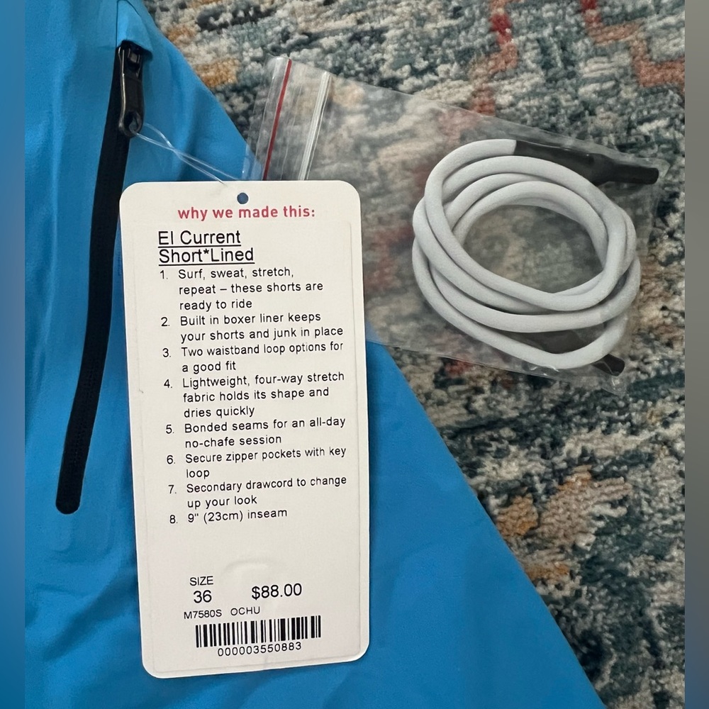 lululemon athletica Men's Athletic Current Shorts in Teal Blue - Picture 4 of 7